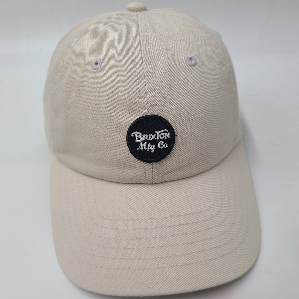 Brixton Hat Strapback (Fits Small) Beige Black Logo Patch Skate Skateboard Men